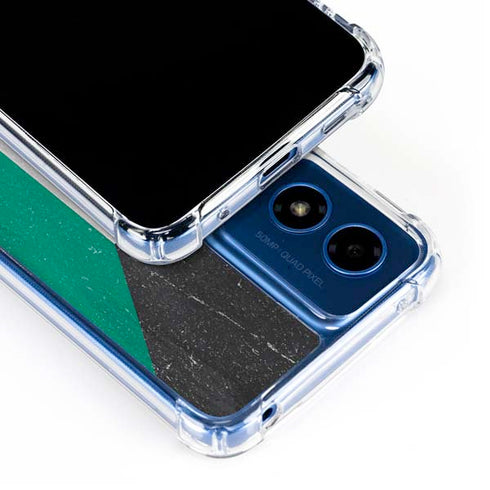 Kuwait Flag Distressed Moto G Play 4G (2024) Clear Case